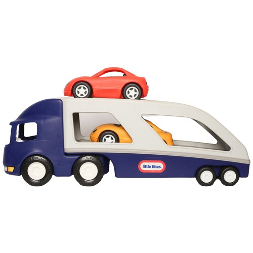 44 - Large Little Tikes Cars and Transporter. In used but good structural condition with some cosmetic we... 