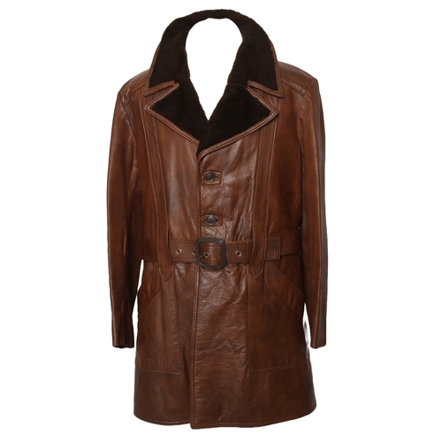 182 - Vintage Borg Gents Leather Coat. Size 40. Perfect for that vintage look!