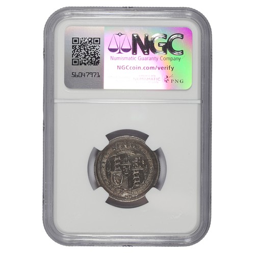 49 - George, 1817 Shilling. Slabbed by NGC as AU55.