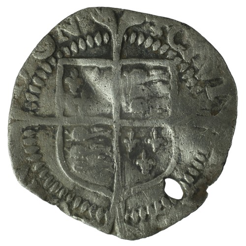 31 - Elizabeth I. Penny. About Fine. Slightly creased flan and holed.