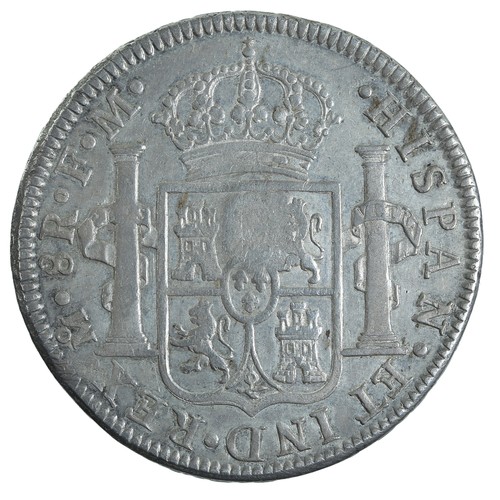 52 - George III, 1795. Oval Countermarked Dollar. Mexico City mint. Bold EF, countermark EF. (ESC129, S37... 