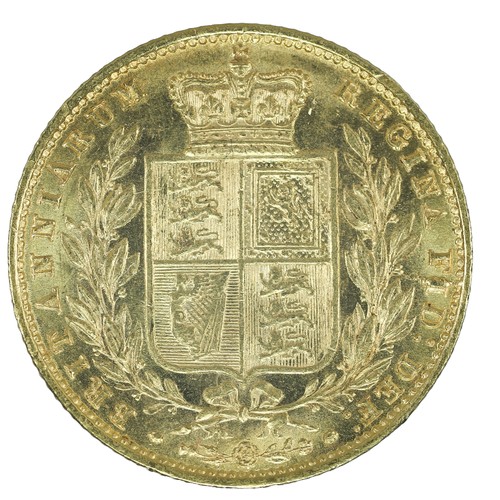 86 - Victoria, Sovereign. 1857. WW Incuse on Truncation. GEF (S3852D)