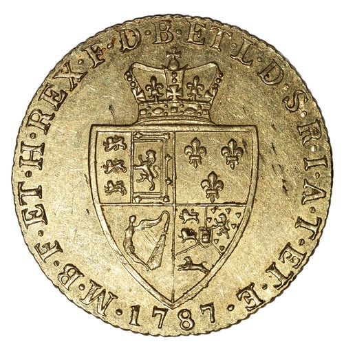 54 - George III, 1787. Guinea. Fifth bust. Extremely fine with some residual mint bloom (MCE 391; S3729)