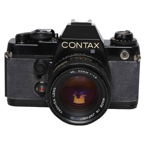 15 - Contax 139 Quartz 35mm SLR with Yashica 50mm f1.4 Lens, Yashica 35-105mm Zoom Lens and Clubman 28mm ... 