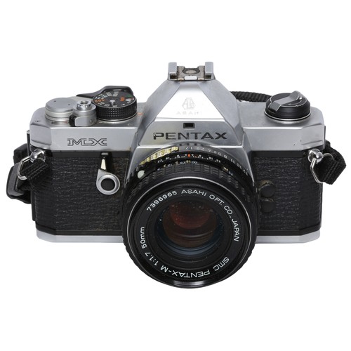 35 - Pentax MX 35mm Camera with Pentax 50mm f1.7 Lens. Also includes a Kood Super Wide Fisheye Lens. Came... 