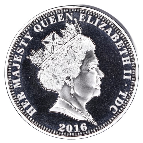 168 - Elizabeth II, 2016, Tristan Da Cunha Proof-like Crown-Size Five Pound.