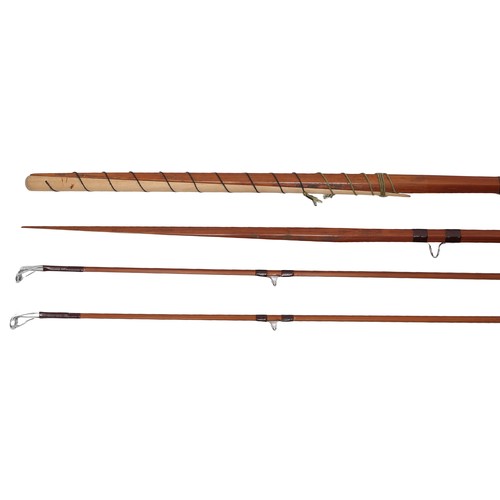 59 - Vintage JS Sharpe 'Aberdeen' 3-Piece, 2 x Top, Impregnated Splice 14ft Fly Rod. With original rod ba... 