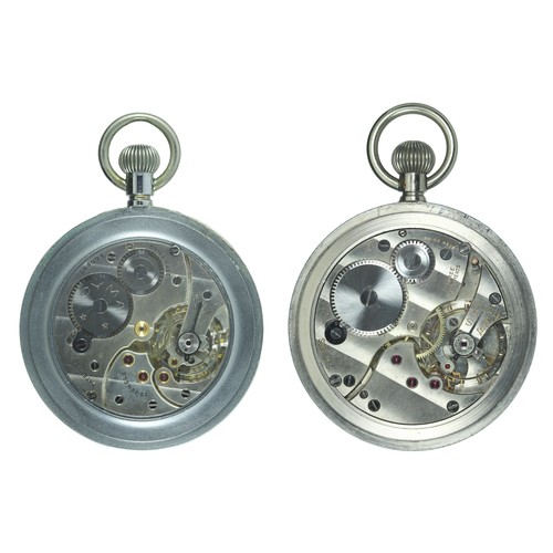 147 - 2 x Military Pocket Watches and a Military Stop Watch. Includes:
Cyma 15 jewel Swiss movement watch.... 