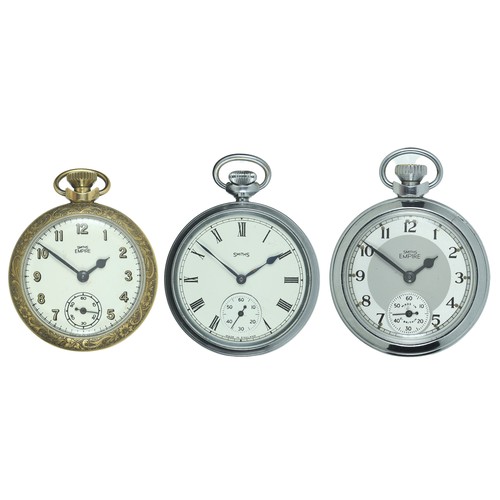 149 - 3 x Smiths Pocket Watches. Appear to be in working order.