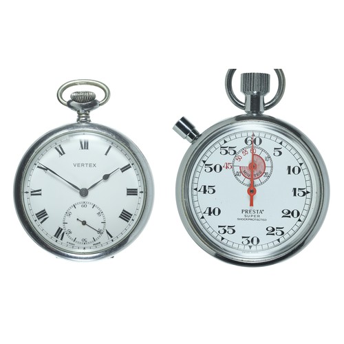 151 - Vertex Pocket Watch and Presta Stop Watch.
Vertex - Swiss 15 jewel movement
Presta Super Stop Watch
... 