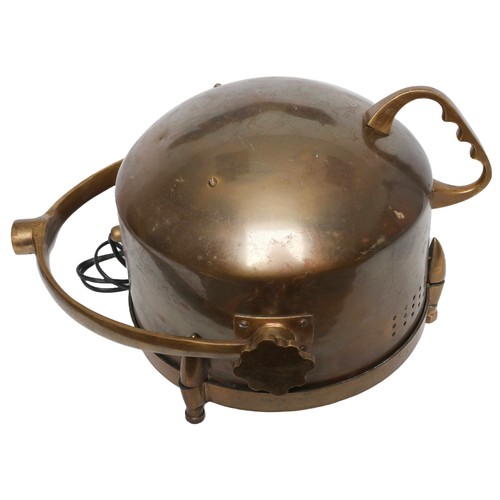 94 - Brass Searchlight with Adjustable Mount. Approx 28cm in diameter.