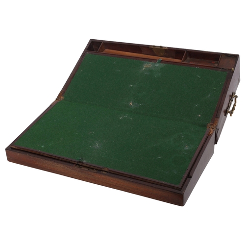 1 - Victorian Writing Slope. Well used condition. Closed dimensions approx. 50cm x 24cm x 15cm