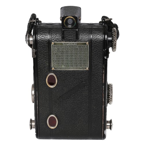 23 - Voigtlander VIRTUS Folding Camera with Case with Skopar 7.5cm f3.5 Lens. Appears to be in working or... 