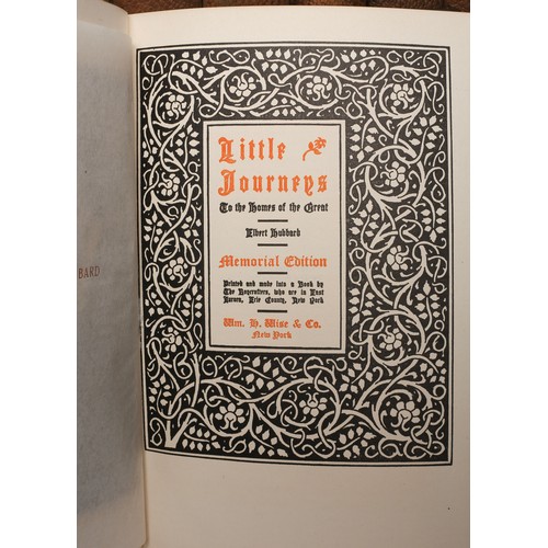 26 - Set of 14 Little Journeys Leather Bound Books by Elbert Hubbard. Memorial Edition, 1916. A collectio... 