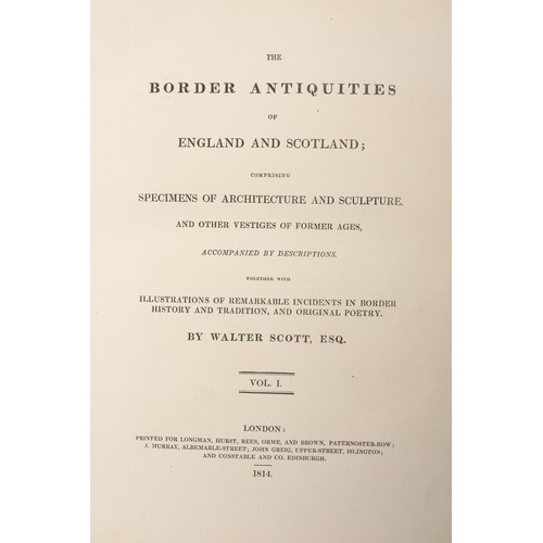 28 - The Border Antiquities of England and Scotland Volumes I & II. Illustrated by Walter Scott, Esq. Pub... 