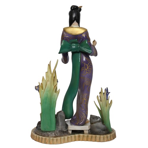 16 - Ayame Princess of the Iris Blossoms Figurine by Manabu Saito. As found with damage to iris flowers, ... 