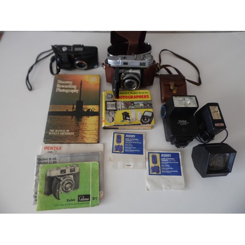 34 - Kodak Retina II C CAMERA AND OLYMPUS 00M 115 plus accessories. Kodak manual included. Please see the... 