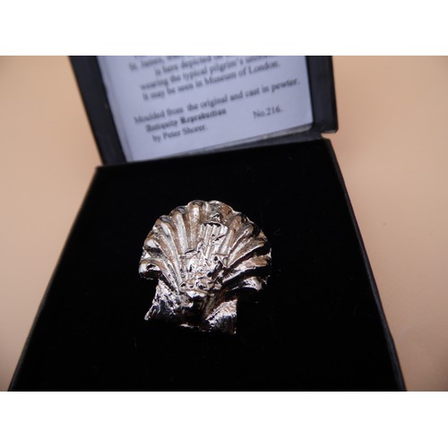 16 - Pilgrim Badge St. James of Compostella antique reproduction.