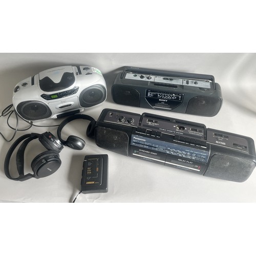 240 - Job Lot of Electricals. Sony, Panasonic, Bush Audio AND Omega . Includes Sony AM/FM Stereo with tape... 
