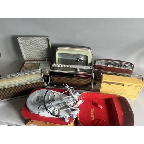 242 - Mixed Lot of Vintage Transistor radios and a Crown Portable Record Player (1960's). All untested. Se... 