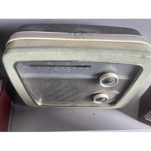 242 - Mixed Lot of Vintage Transistor radios and a Crown Portable Record Player (1960's). All untested. Se... 