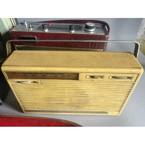 242 - Mixed Lot of Vintage Transistor radios and a Crown Portable Record Player (1960's). All untested. Se... 