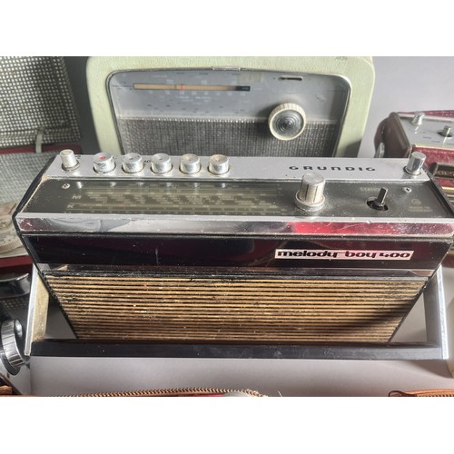 242 - Mixed Lot of Vintage Transistor radios and a Crown Portable Record Player (1960's). All untested. Se... 