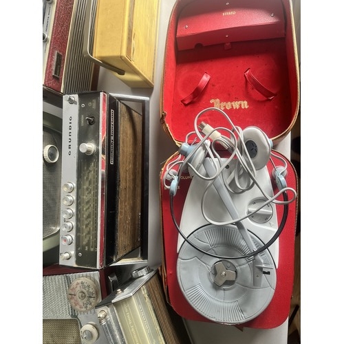 242 - Mixed Lot of Vintage Transistor radios and a Crown Portable Record Player (1960's). All untested. Se... 
