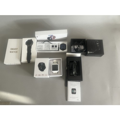 5 Smart watches. All boxed, some are new in box. Untested.