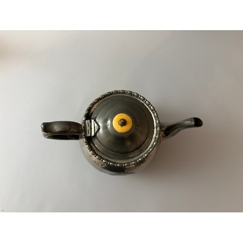 5 - Two Electroplated Teapots, one by James Dixon & Sons Sheffield, and a Sterling Silver Spoon. An elec... 