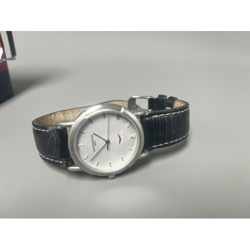 5 - Sprinto Wristwatch Silver-Tone Case Black Textured Strap.
A Sprinto wristwatch featuring a silver-to... 