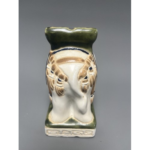 8 - Small Vintage Ceramic Elephant Figure Ashtray Holder. A ceramic elephant figure/holder, decorated in... 