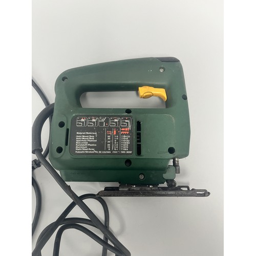 18 - Bosch PST 65 PAE Electronic SDS Jigsaw 400 W.
A single dark green and yellow Bosch PST 65 PAE electr... 