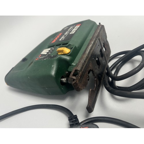 18 - Bosch PST 65 PAE Electronic SDS Jigsaw 400 W.
A single dark green and yellow Bosch PST 65 PAE electr... 