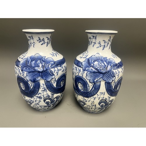 49 - A Pair of Mason Ironstone China Vases from the late 19th/ early 20th century. Regency Ironstone mark... 