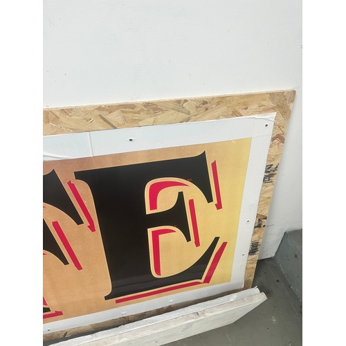 41A - A Large rectangular commercial sign (1m66cms x 70 cms), featuring the word 