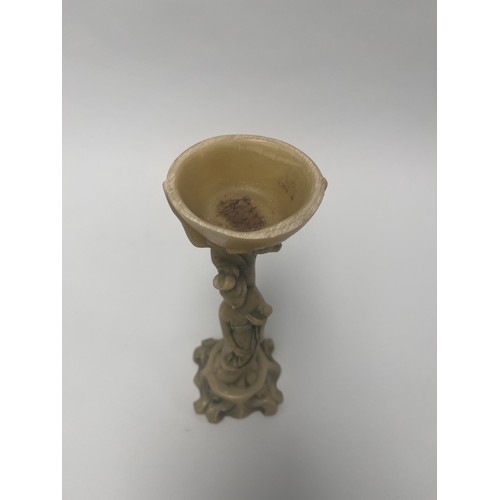 3 - A single decorative figural candle holder or incense burner, produced in the mid-20th century. It is... 