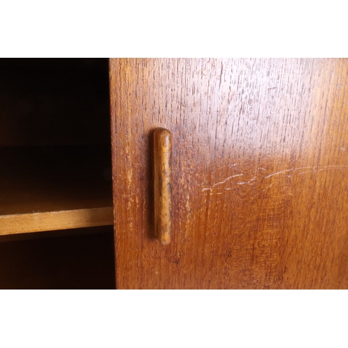 10 - Mid-Century Kandya Trimma-Style Sideboard with Sliding Doors & Formica Top 158cm