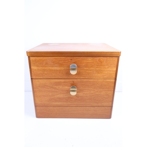 21 - Stag Cantata Mid-Century Teak Two-Drawer Nightstand