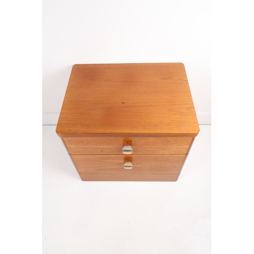 21 - Stag Cantata Mid-Century Teak Two-Drawer Nightstand