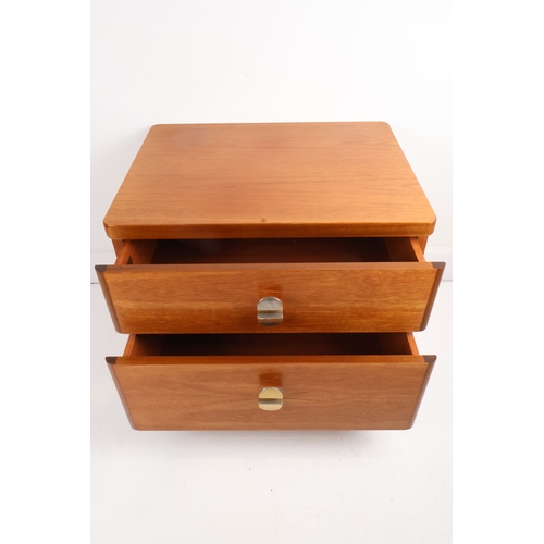 21 - Stag Cantata Mid-Century Teak Two-Drawer Nightstand