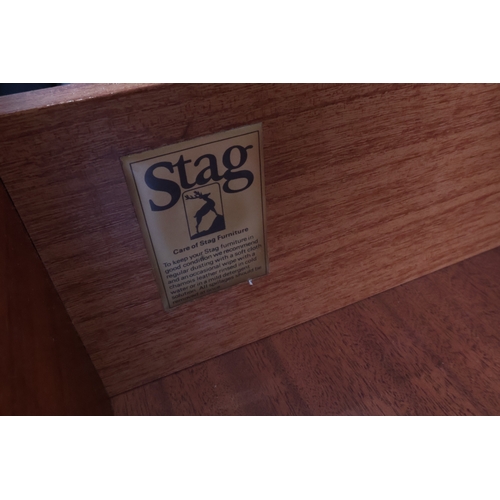 21 - Stag Cantata Mid-Century Teak Two-Drawer Nightstand