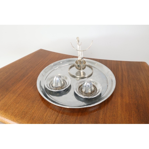 22 - Mid-Century Cocktail Cabinet by Turnridge of London - with key and accessories