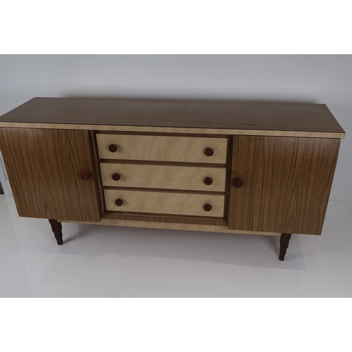 25 - Mid-Century Modern Two-Tone Veneer Sideboard or Buffet Cabinet