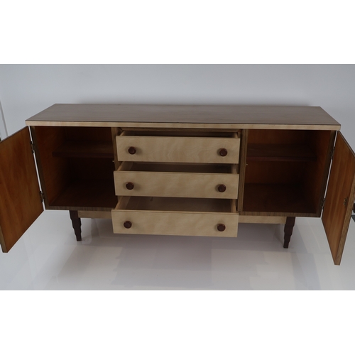 25 - Mid-Century Modern Two-Tone Veneer Sideboard or Buffet Cabinet