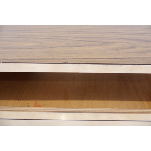 25 - Mid-Century Modern Two-Tone Veneer Sideboard or Buffet Cabinet