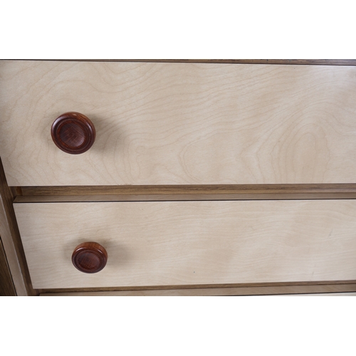 25 - Mid-Century Modern Two-Tone Veneer Sideboard or Buffet Cabinet