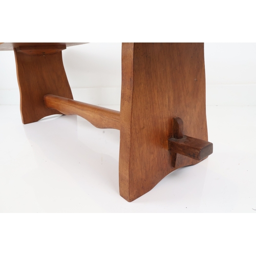 26 - Mid-Century Modern Elm Live Edge Slab Bench or Low Table