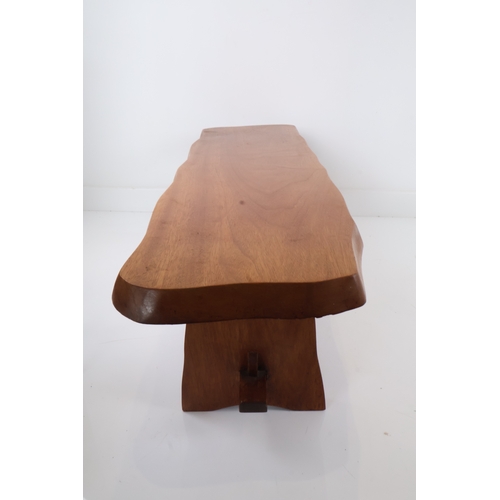 26 - Mid-Century Modern Elm Live Edge Slab Bench or Low Table