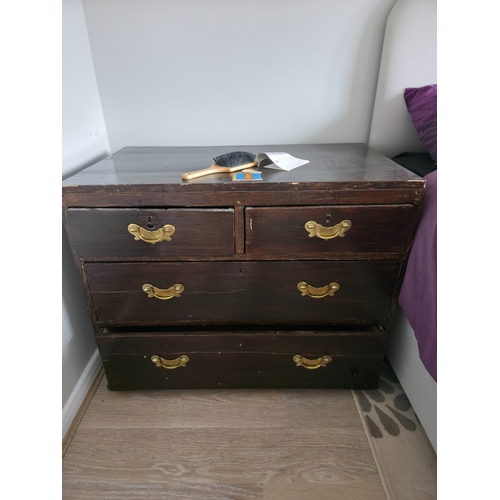 30 - 18th Century Rustic Campaign style Chest of Drawers